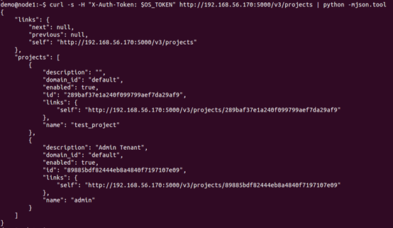 查看当前所有的 Project 信息